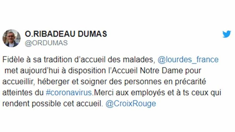 Le message du recteur des Sanctuaires de Lourdes