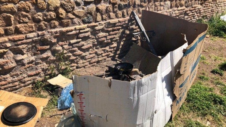 Schlafstatt am römischen Hauptbahnhof