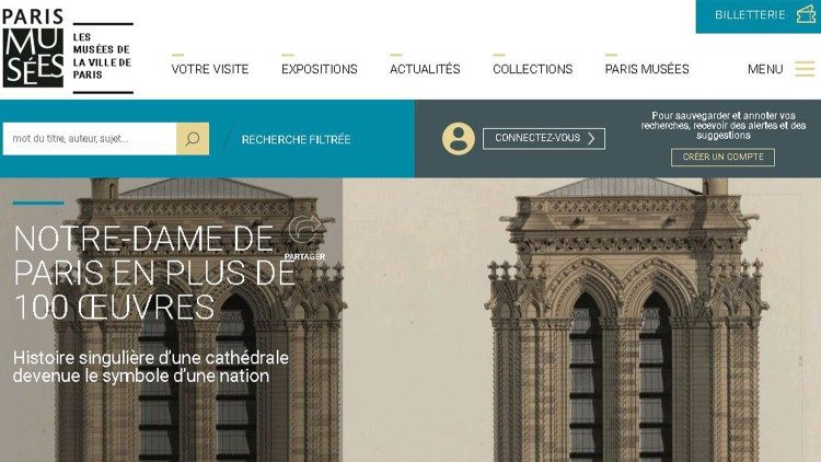 La home page della mostra allestita su internet