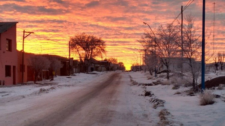 Une rue en Patagonie, Argentine. 