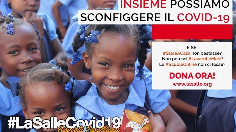 Il manifesto della campagna di sensibilizzazione #LaSalleCovid19