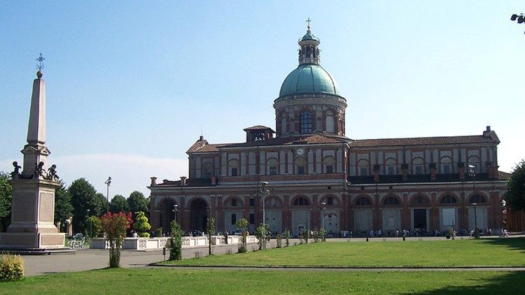 Die Wallfahrtsbasilika Santa Maria del Fonte bei Caravaggio in der Lombardei, Norditalien