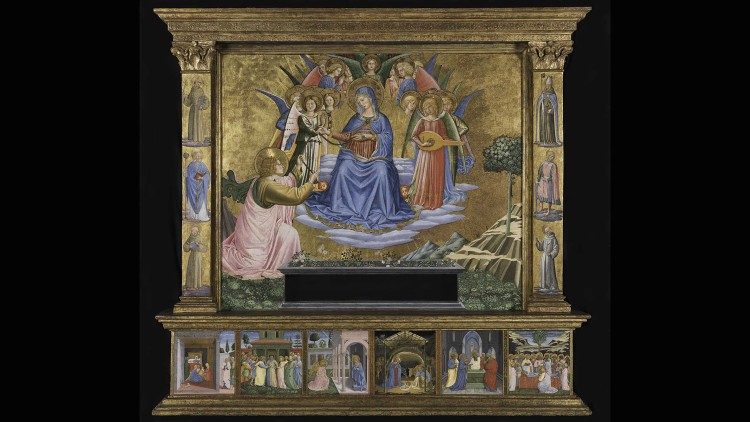 Benozzo Gozzoli, La Virgen entrega la cintura a Santo Tomás, llamada también La Virgen de la cinta (1450-1452). Pinacoteca Vaticana ©Musei Vaticani