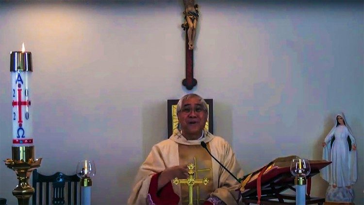 Archbishop William Goh of Singapore at Mass. 
