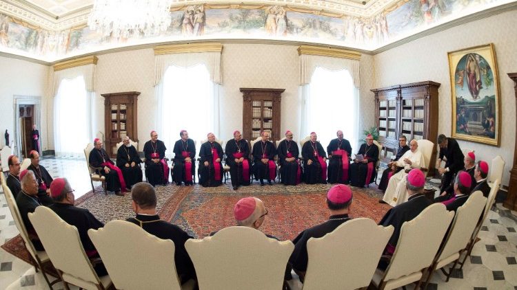 So in etwa sieht die Papstaudienz bei einem Ad limina-Besuch aus
