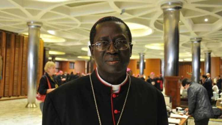 Archbishop Benjamin Ndiaye of Dakar in the Vatican's Paul VI Hall