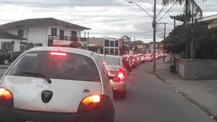 Procissão Mariana Motorizada em tempo de pandemia