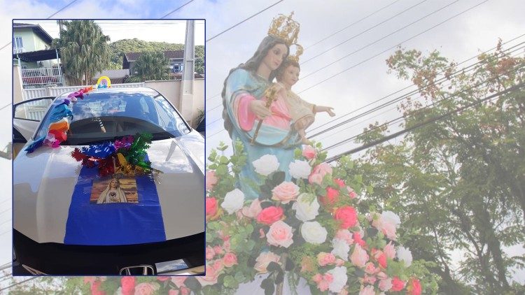 Procissão Mariana Motorizada em tempo de pandemia