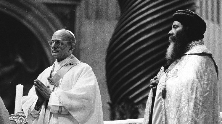 Aus unserem Archiv: Papst Paul VI. und Koptenpatriarch Schenuda III.