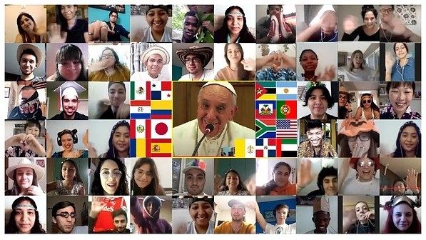 Papst Franziskus bei einem Online-Treffen des Bildungsnetzwerkes Scholas Occurentes (Archivbild)