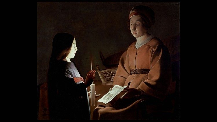 Georges de La Tour (studio) Educazione della Vergine, 1650 ca. Olio su tela, 83,8 x 100,3 cm The Frick Collection, New York, Stati Uniti