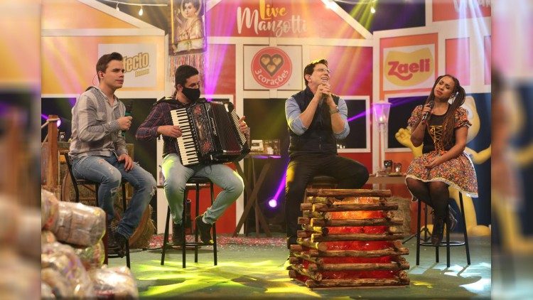 Momento durante a Live solidária