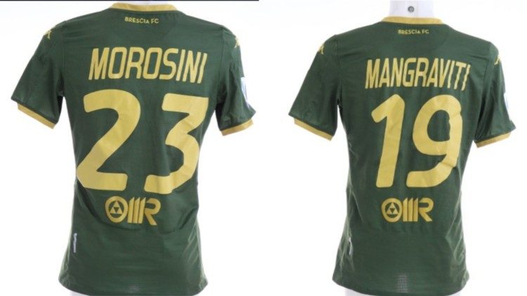 Le maglie da trasferta di Morositi e Mangraviti del Brescia Calcio