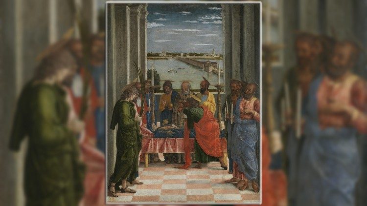 Andrea Mantegna, Muerte de la Virgen María, Museo del Prado, Madrid (1462)