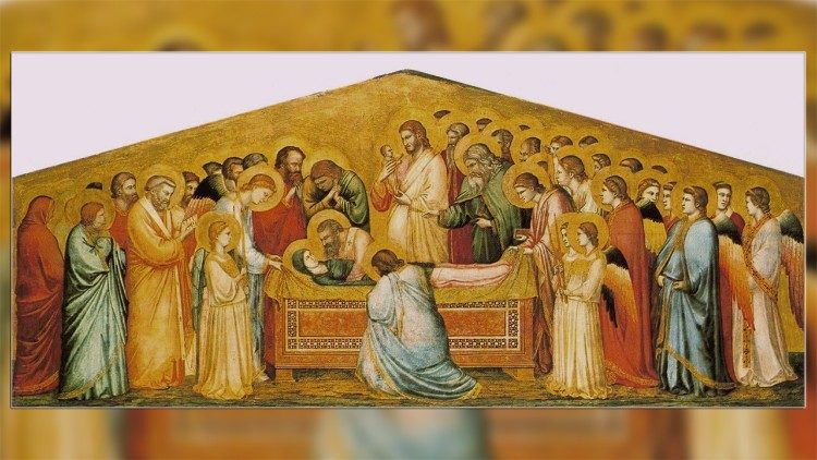 Giotto, Dormitio Virginis, Gemaldegalerie, Staatliche Museen, Berlino (1310)