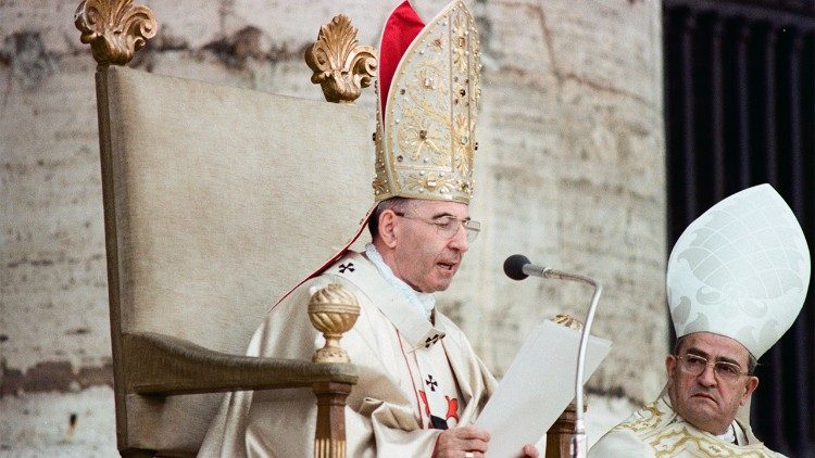 Ян Павел І падчас інаўгурацыйнай Імшы пантыфікату