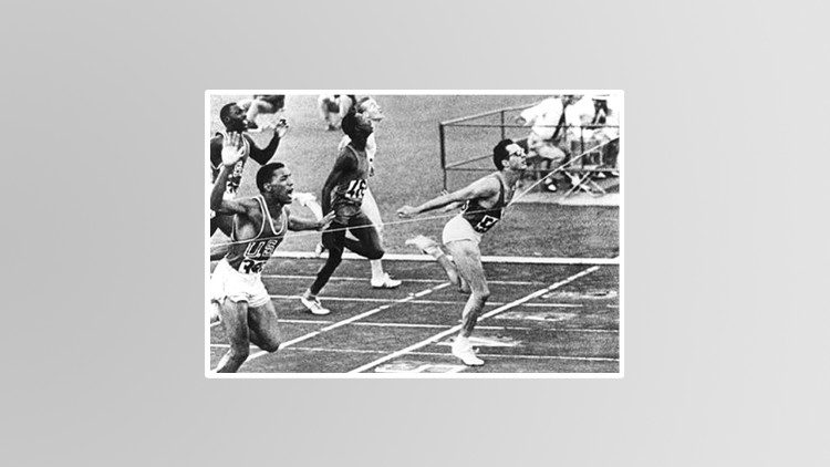 Livio Berruti vince l'oro nei 200 alle Olimpiadi di Roma