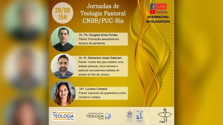 Painelistas da 3ª live das Jornadas de Teologia