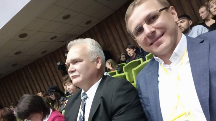 Отець Володимир Містерман та проф. Володимир Шеремета