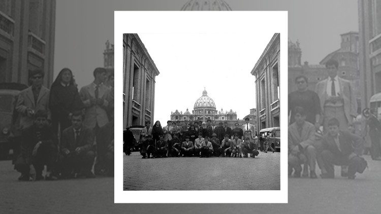 Marella e i suoi ragazzi a San Pietro, in Vaticano