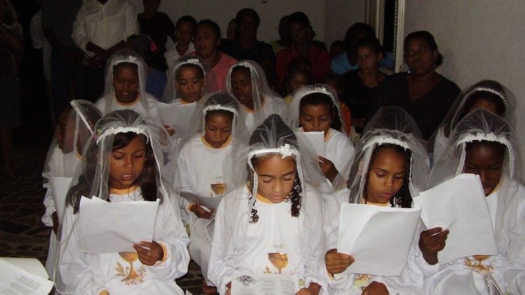 Primeira Comunhão na comunidade Conceição do Imbé