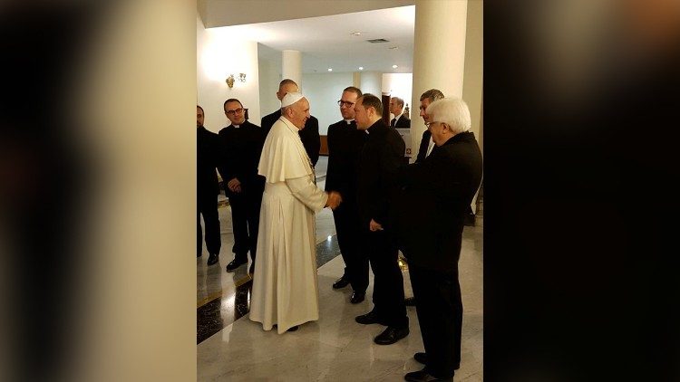 Зустріч з Папою Франциском (фото з архіву  о. Андрія Максимовича)