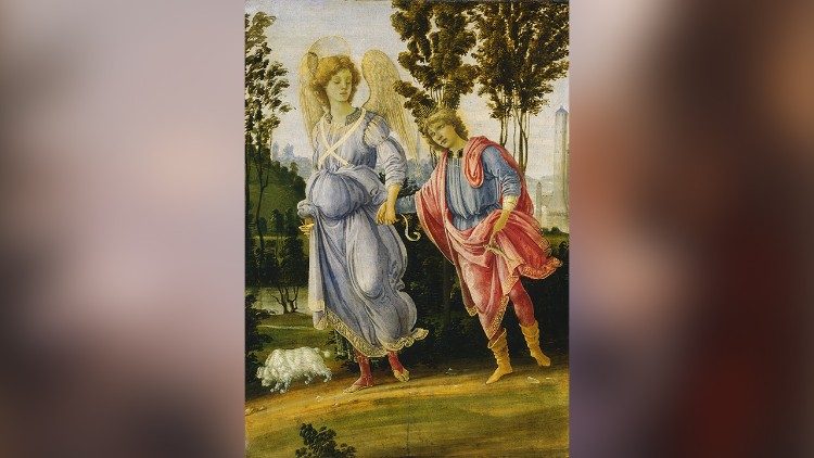 L'Arcangelo Raffaele e Tobiolo, Filippino Lippi, c. 1475/1480, Olio e tempera su tavola di pioppo, National Gallery of Art di Washington, DC 