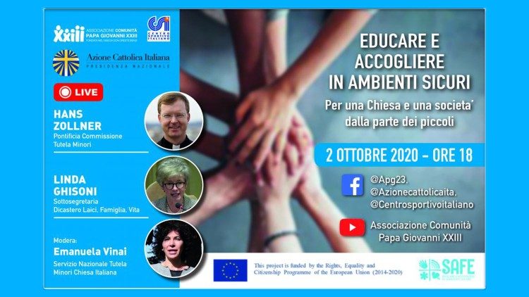 Locandina del webinar sulla tutela dei minori