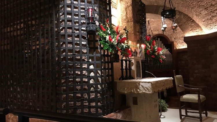 Assisi, la cripta nella Basilica di San Francesco