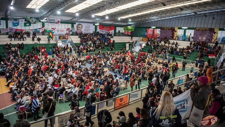 A meeting of popular movements in Santa Cruz de la Sierra, Bolivia. 