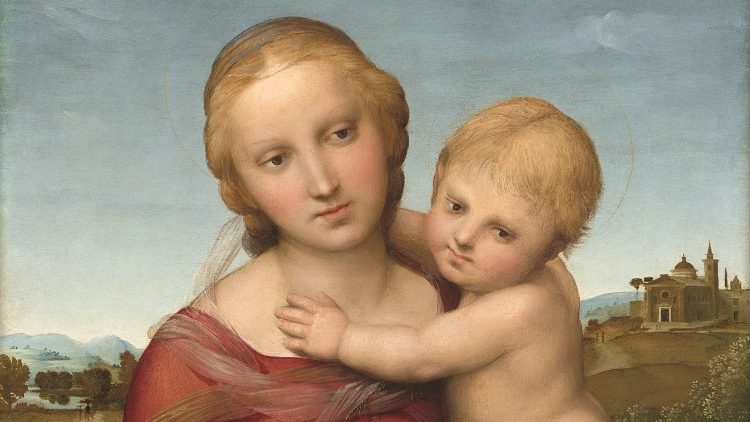 Raffaello, Piccola Madonna Cowper, Washington, National Gallery of Art , 1505 circa (particolare)