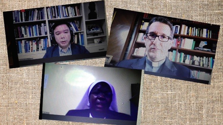 I tre relatori al webinar