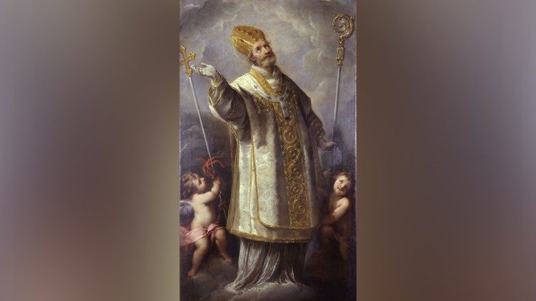 Carlo Francesco Nuvolone (Milano 1609 - 1662), Sant'Ambrogio in gloria, Olio su tela, 229 x 129 cm, Museo Diocesano di Milano