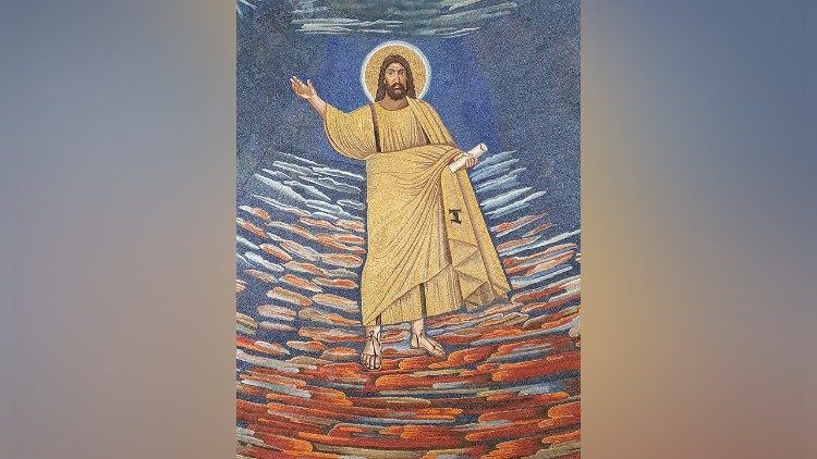 Le Christ en majesté (détail de la mosaïque)