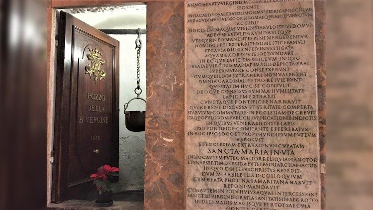 Le puits miraculeux de l'église Santa Maria in Via
