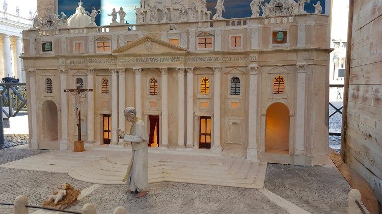 Некоторые из вертепов, выставленных на площади Св. Петра в Ватикане