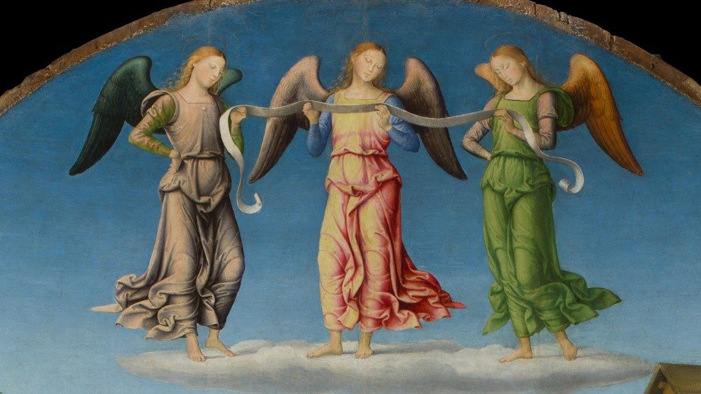 Giovanni di Pietro conhecido como "lo Spagna". Natividade e chegada dos Magos, 1507-1508, óleo sobre madeira, moldura dourada; Pinacoteca Vaticana © Musei Vaticani