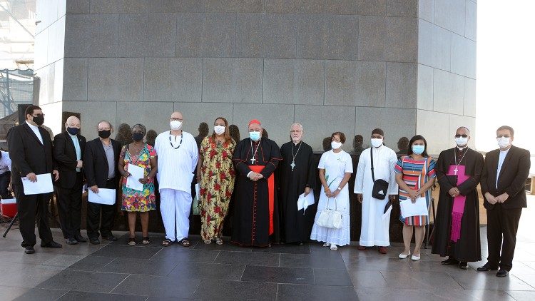 Vários líderes religiosos participaram do encontro aos pés do Cristo Redentor