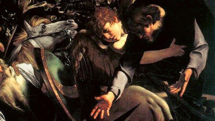 Caravaggio, Conversione di San Paolo (Pala Odescalchi), olio su tavola, (1600-01), collezione privata Odescalchi, Roma (particolare)