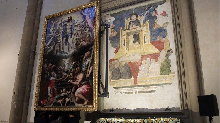 L'affresco dietro l'altare