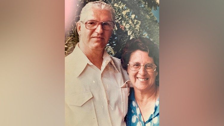 Lourdinha com o marido