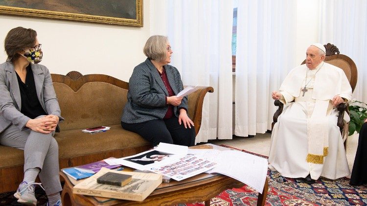 Падчас аўдыенцыі для журналістаў Catholic News Service