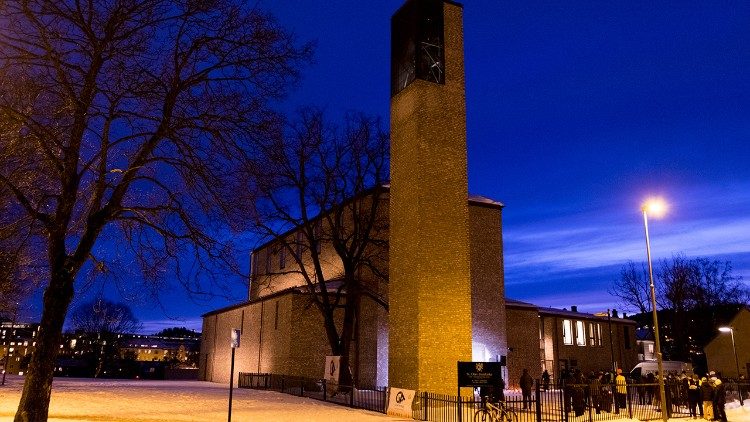 La cathédrale de Trondheim vue de l'extérieur.