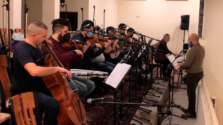 Musical rehearsals ahead of Pope Francis' arrival in Iraq