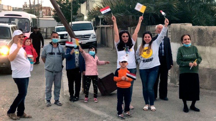 L'accoglienza del Papa in Iraq