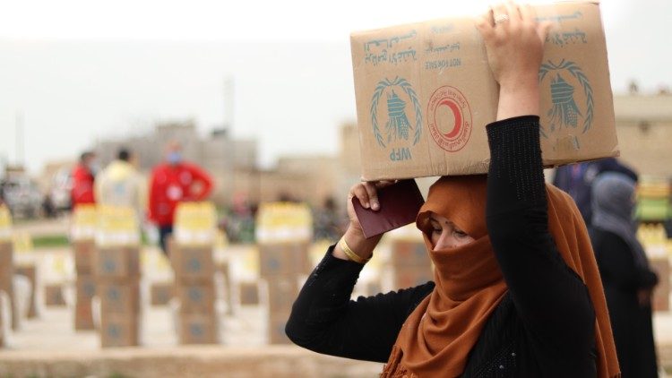 Hilfe des Roten Halbmondes in Syrien