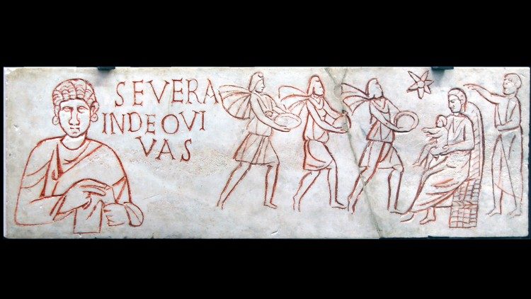 Iscrizione di Severa, 330 ca. d.C. Museo Pio Cristiano, Musei Vaticani