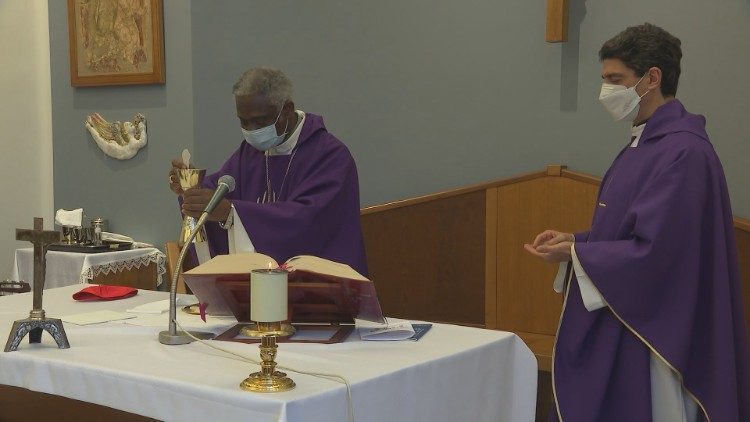 Um momento da missa no Dia Internacional para a Eliminação da Discriminação Racial