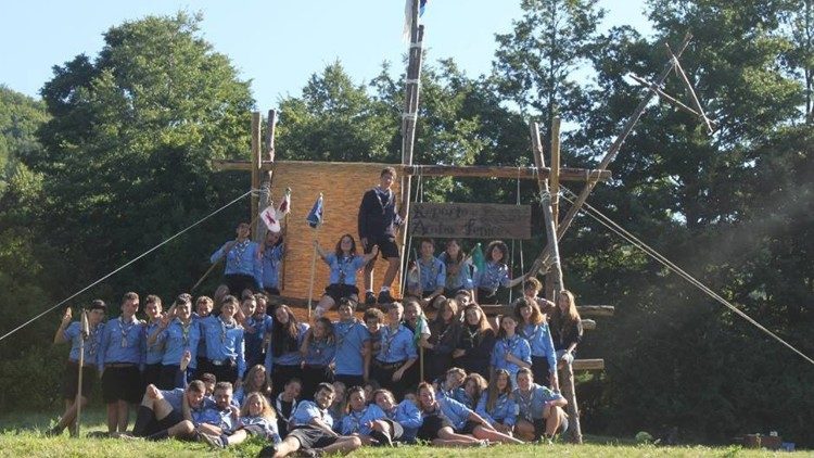 Alcuni scout del gruppo Agesci Foligno I