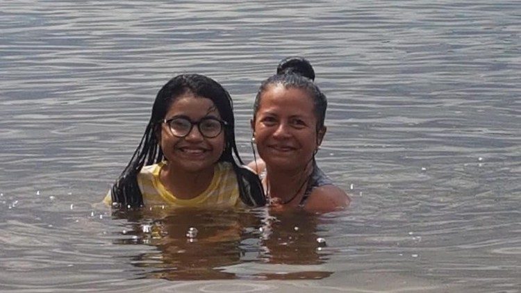 Marcivana com a filha